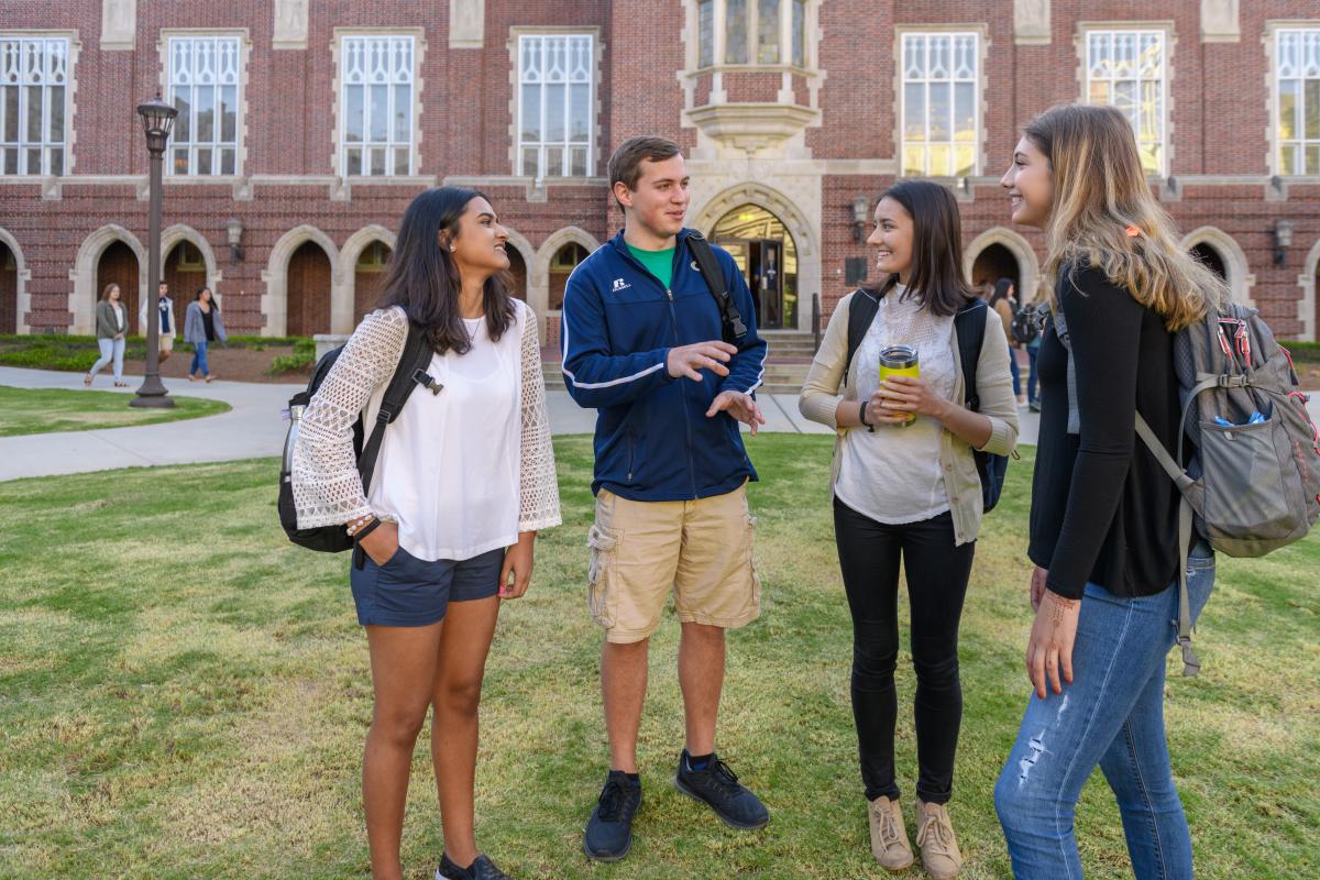 Georgia Tech Student in Conversation before class
