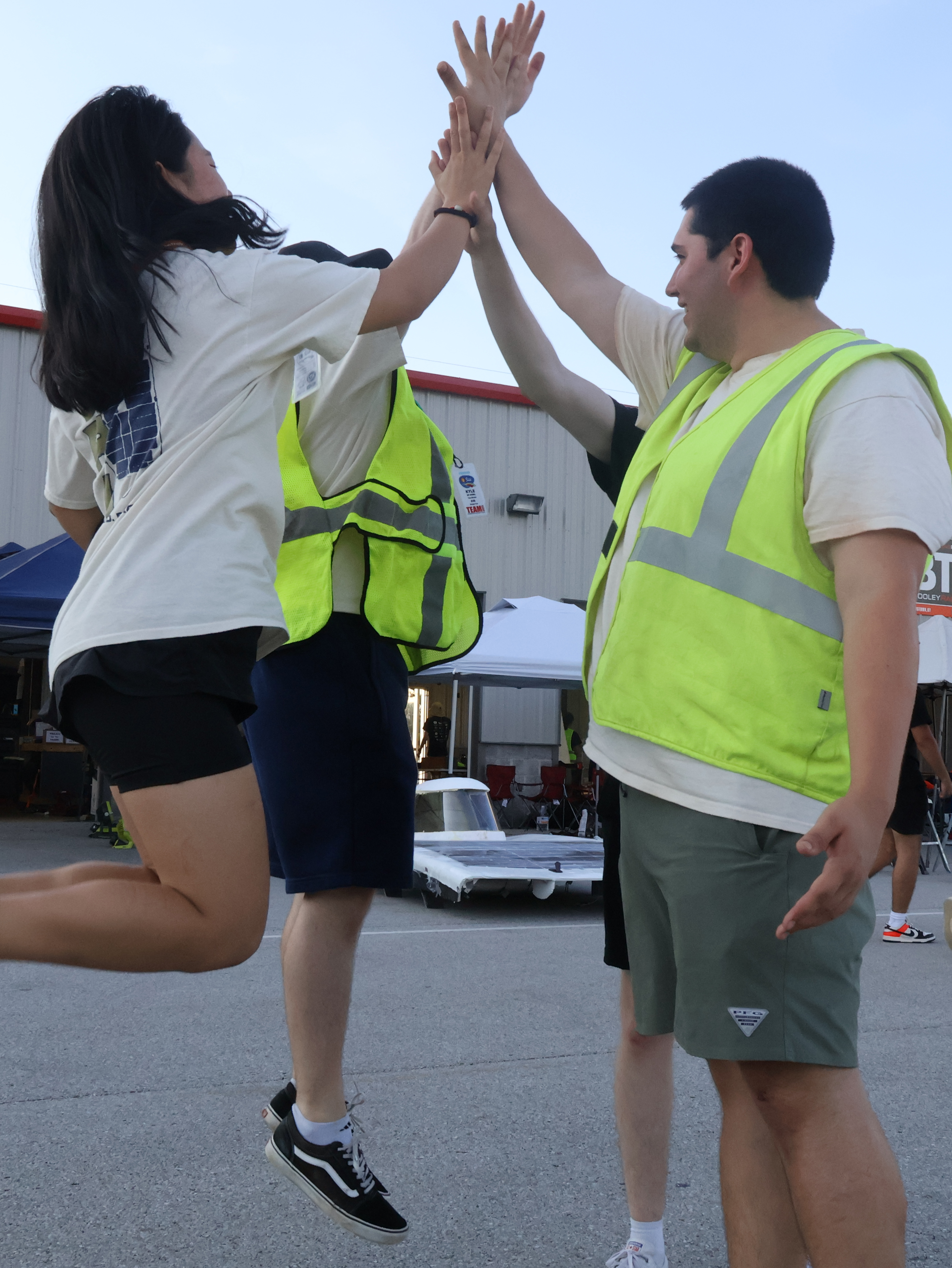 Student celebrate at the Formula Sun Grand Prix
