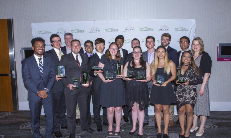 Georgia Tech EcoCAR 3 team on awards night 