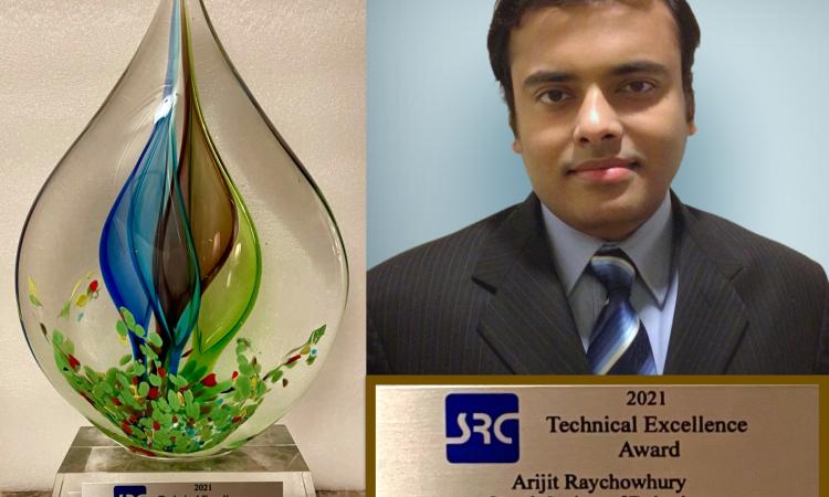 Arijit Raychowdhury with SRC Technical Excellence Award