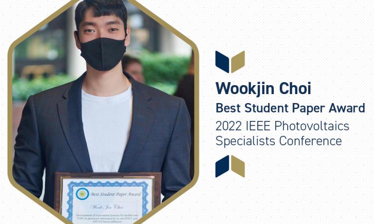 Choi Wins Photovoltaics Specialists Conference Best Student Paper Award