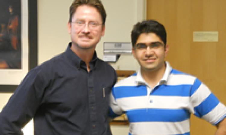 Rajan Arora (r) and his Ph.D. advisor John Cressle