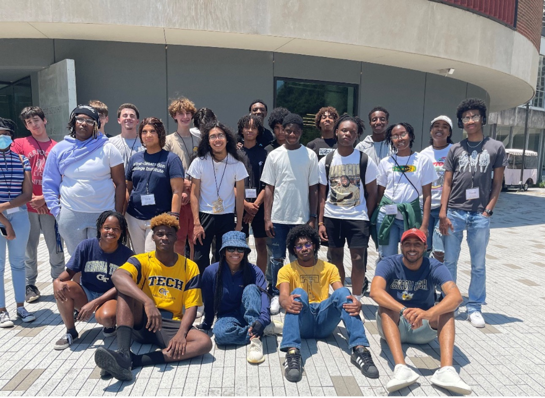 Design Thinking Participants in front of Van Leer