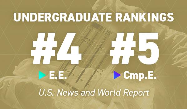 ECE undergraduate programs are ranked number and 5 
