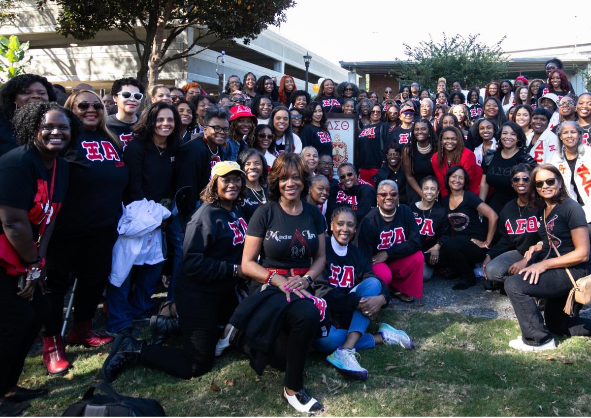 Xi Alpha Chapter of Delta Sigma Theta at the Divine Nine Plaza groundbreaking