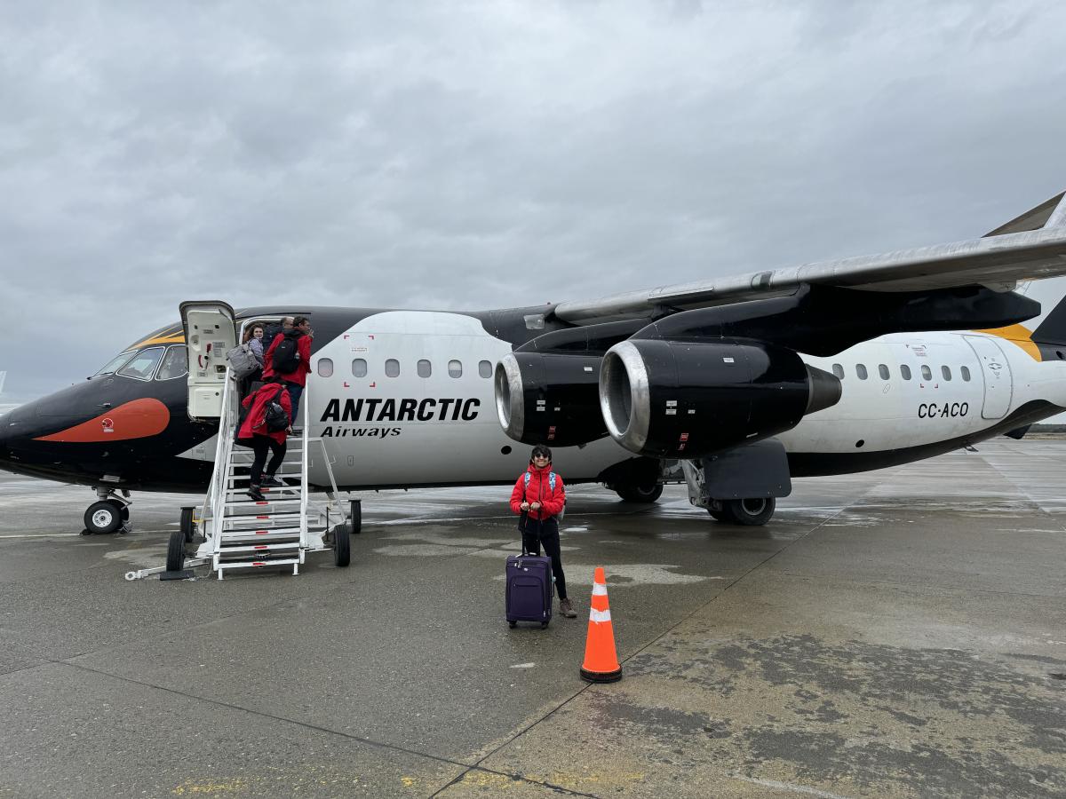 Photo of plane Shweta took from Chile to Antarctica