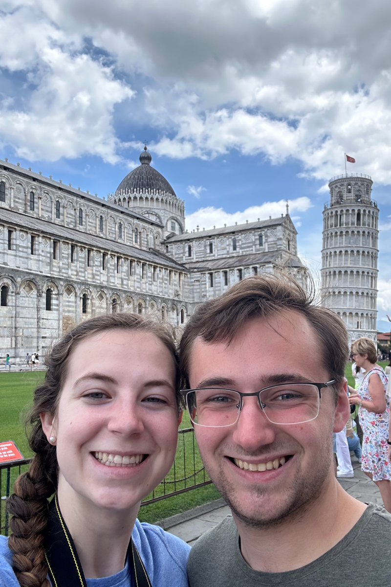 Jennifer and Carson in Pisa