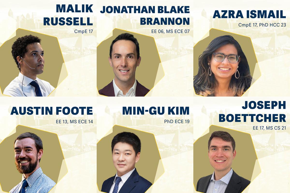 Graphic with ECE's 2024 40 Under 40 Awardees