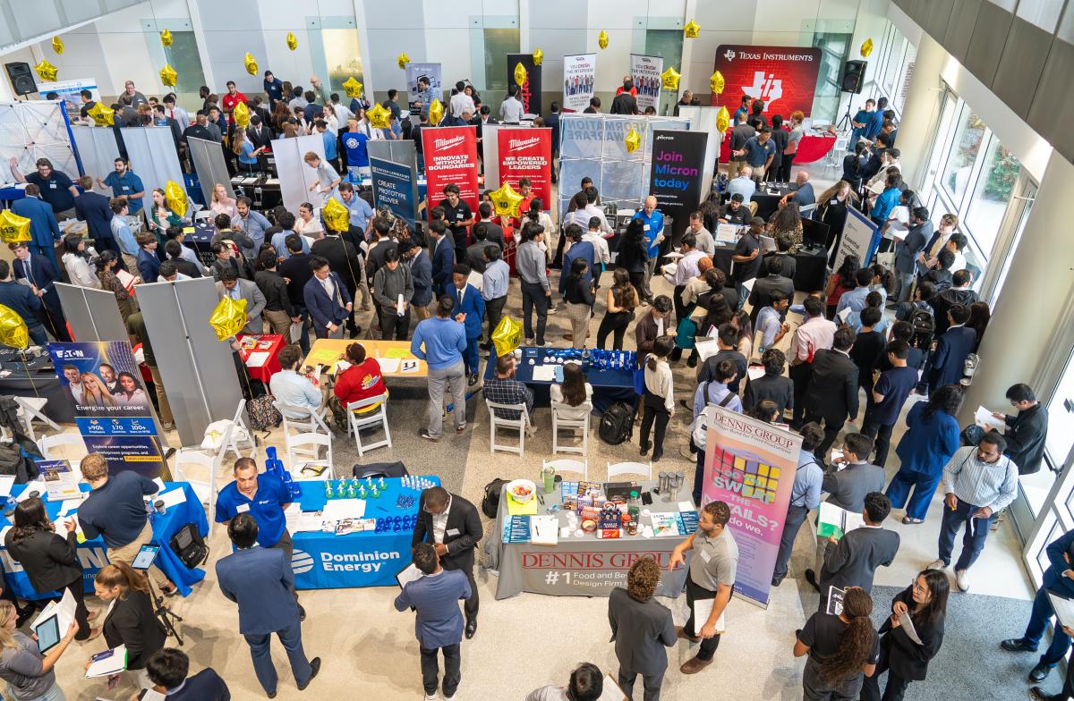 ECE Career Fair Fall 2024 in Klaus Atrium 