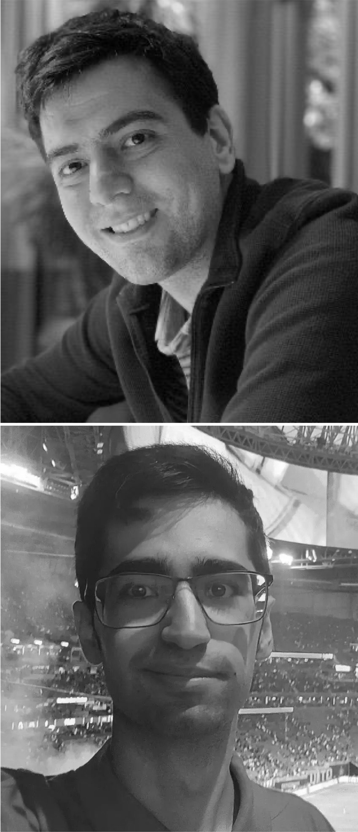 Assistant Professor Amirali Aghazadeh (top) and Ph.D. candidate Daniel Saeedi