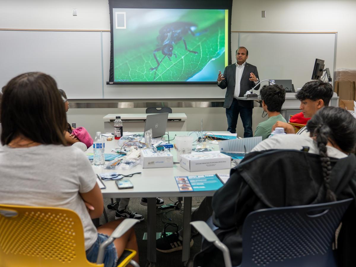 Dr. Arijit Raychowdhury,Steve W. Chaddick School Chair in the School of Electrical and Computer Engineering (ECE) at Georgia Tech, guest lectured during CoSense Summer Camp