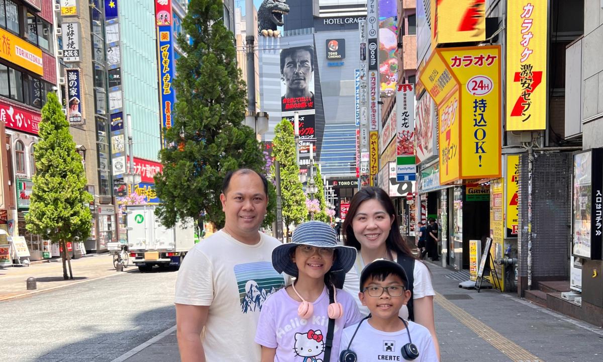 The Nguyen Family exploring Tokyo