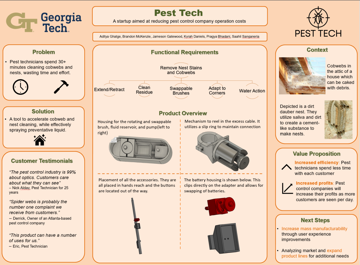 Pest Tech Poster from the 2024 Capstone Design Expo