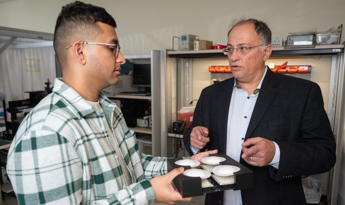  Professor Emmanouil Tentzeris and Ph.D. candidate Marvin Joshi