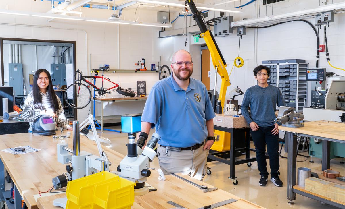 Brandon Royal, manager of the ECE mechanical shop