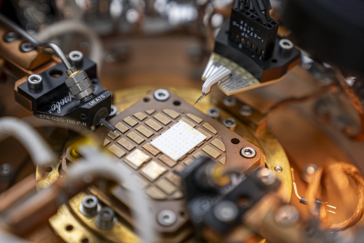 Sensors inside the cryogenic testing system.