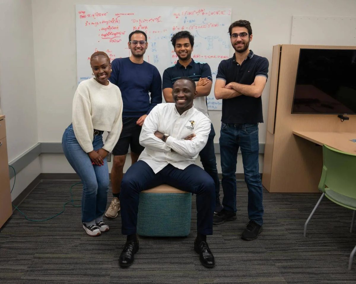 Asiamah and the 2023-2024 ECE Graduate Student Organization leadership team, where he served as president.  