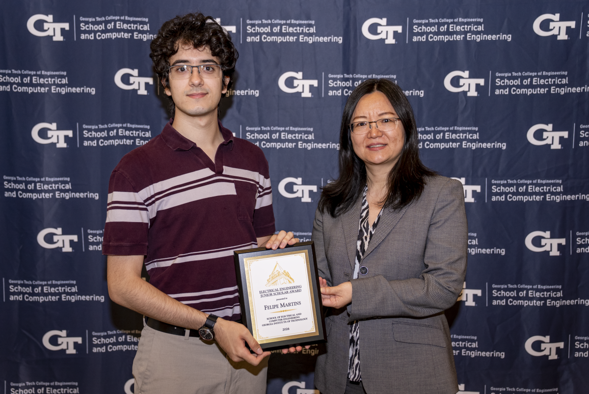 Felipe Martins with Senior Associate Chair Ying Zhang