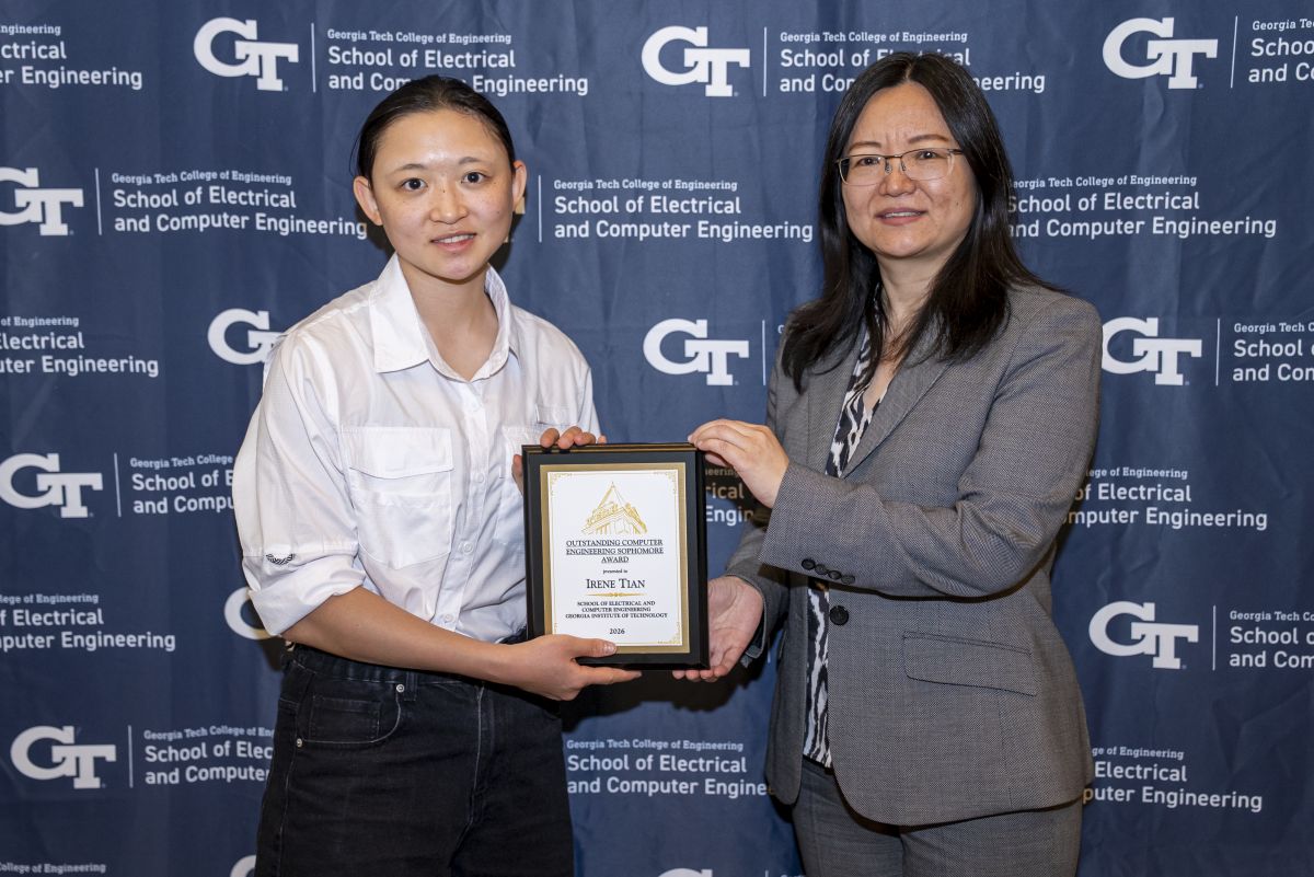 Irene Tian with Senior Associate Chair Ying Zhang