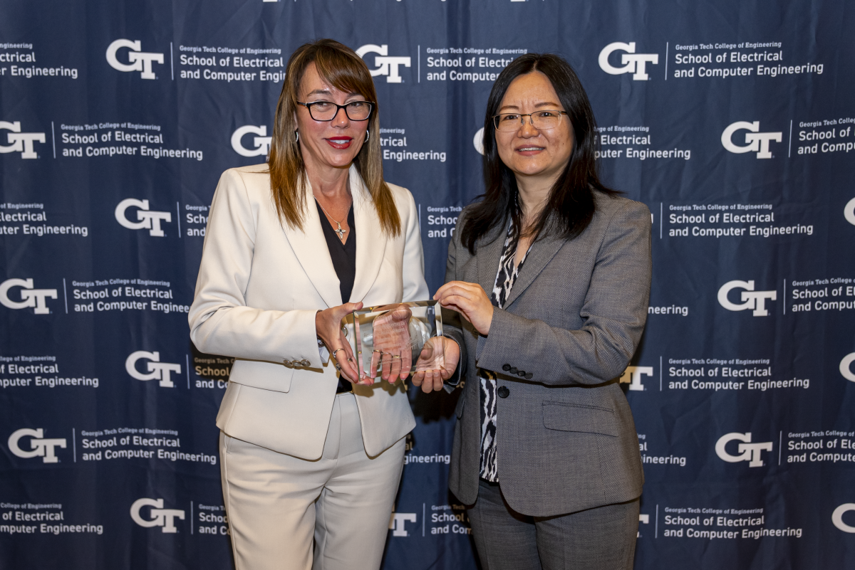 Christina Bourgeois with ECE Senior Associate Chair Ying Zhang
