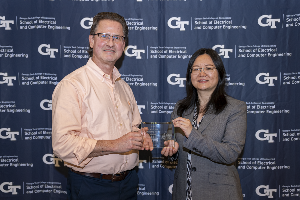 John Cressler with ECE Senior Associate Chair Ying Zhang
