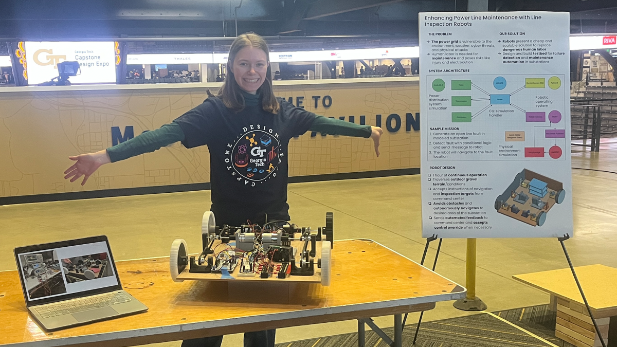 Sabina Sokol at the College of Engineering Capstone Design Expo