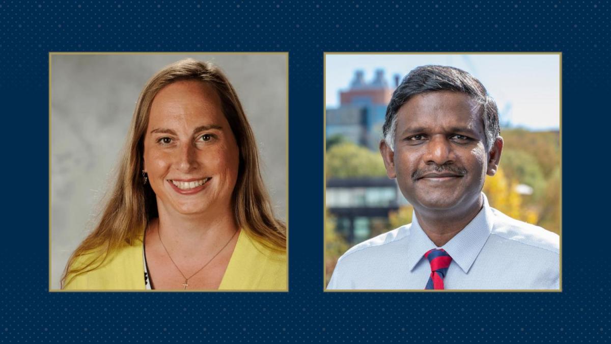 Photo graphic with headshots of Jennifer Hasler and Raghupathy Sivakumar.