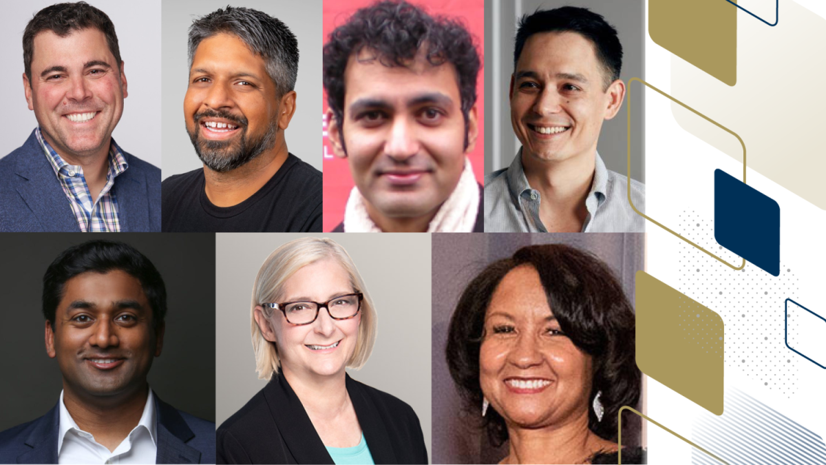 Graphic featuring the new board members