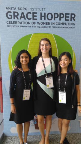 Electrical engineering majors attend the Grace Hopper Celebration in Houston, Texas.