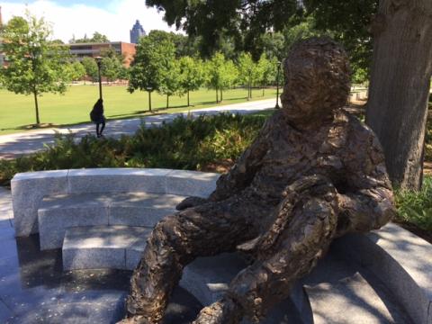 The Albert Einstein statue near Tech Green (Photo by Renay San Miguel)