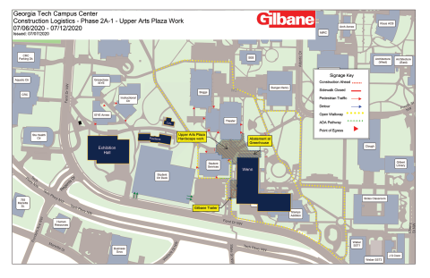 Campus Center Construction Impacts - July 6-12, 2020