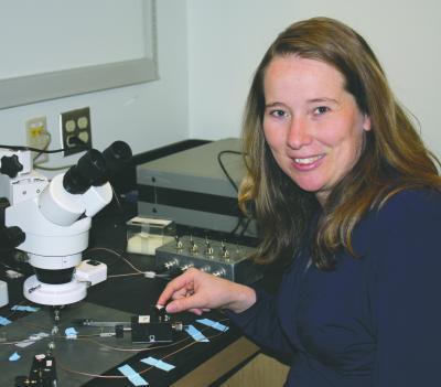 Jennifer Curtis, associate professor in the School of Physics and co-director of the Community for Research on Active Surfaces and Interfaces (CRĀSI). (Photo by Georgia Tech.)