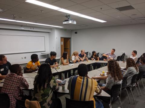 Prior to his talk on Oct. 1, Dean ate breakfast with select students where they discussed diversity in tech and the future of Atlanta as a tech hub.