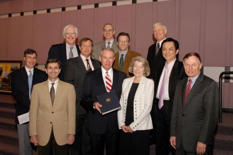 Jim Meindl with some of his former Ph.D. students