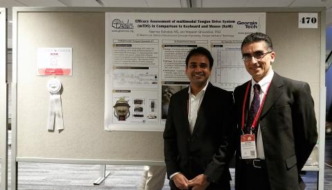 Md. Nazmus Sahadat (left) and Maysam Ghovanloo, ACRM Poster Award honorees