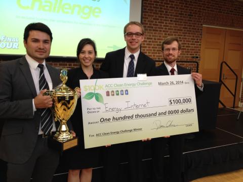Georgia Tech's winning team at the 2014 ACC Clean Energy Challenge