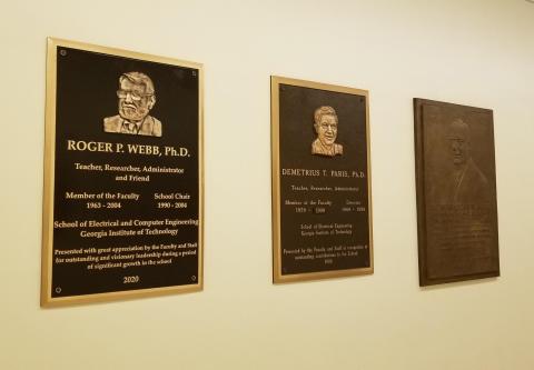 Plaque installations of Roger Webb, Demetrius Paris, and Blake Ragsdale Van Leer