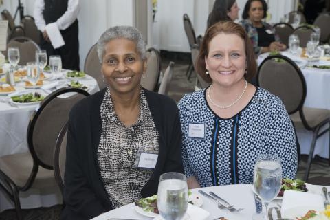 Angel Greenwood (right) with Pat Dixon