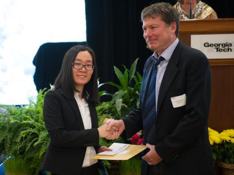 Lu Lu with CoE Associate Dean Laurence Jacobs Lu Lu with CoE Associate Dean Laurence Jacobs