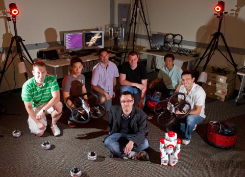 Magnus Egerstedt with GRITS Lab graduate students Magnus Egerstedt with GRITS Lab graduate students