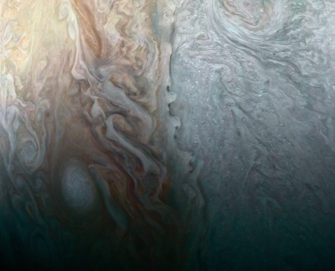 Juno image of Jupiter
