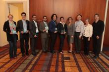 ECE Associate Professor Muhannad Bakir with fellow 2013 Intel award recipients